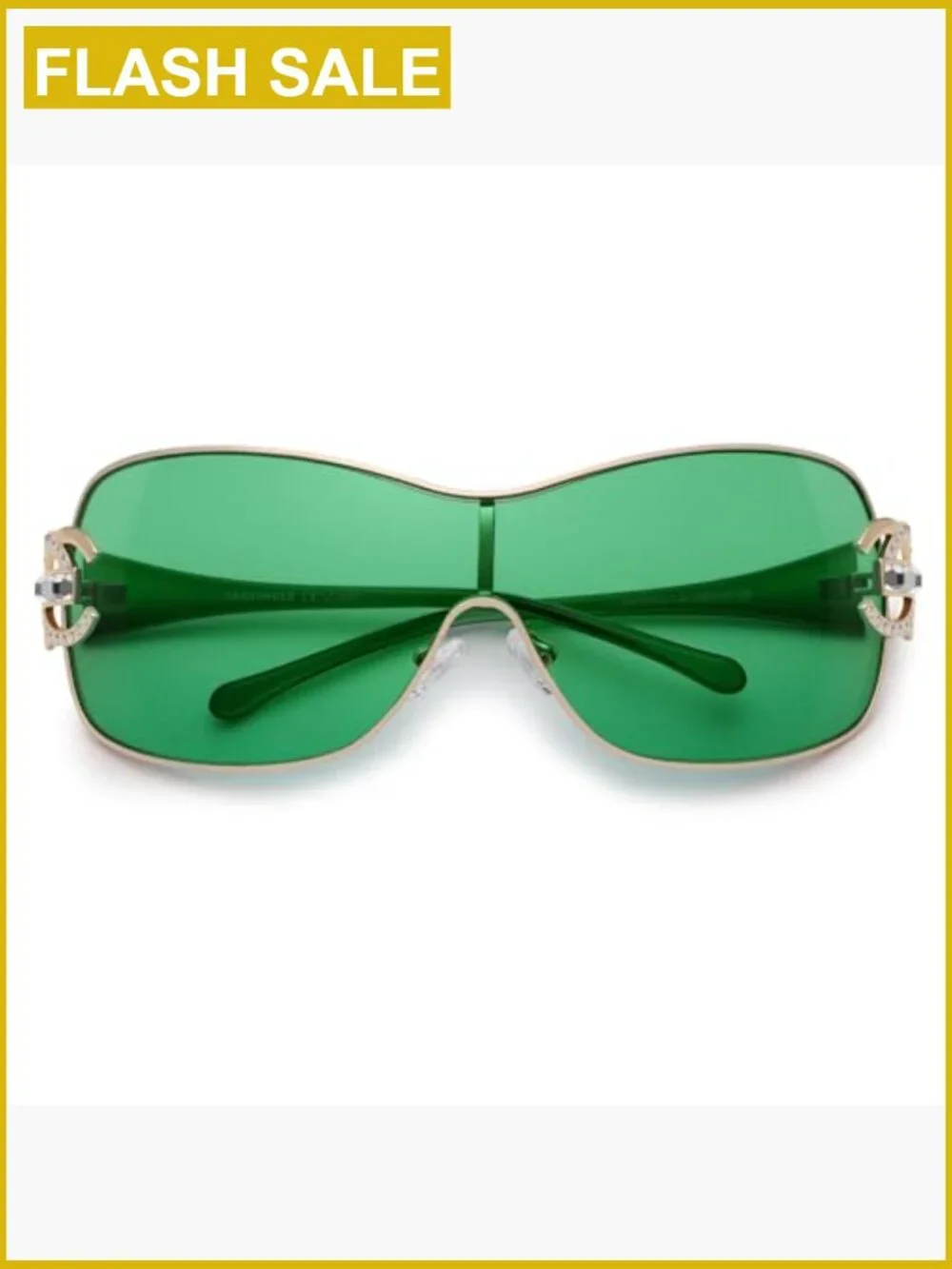 Wrap Around Y2K Oversized Shield Sunglasses with UV400 Protection
